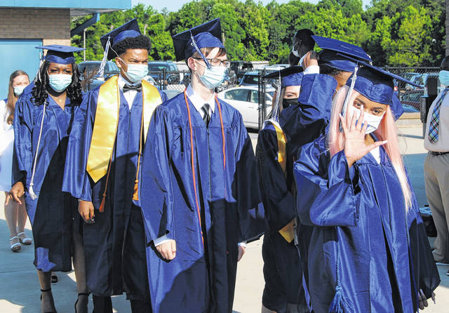 This year, the Newberry High School Graduation Ceremony was held outside due to COVID-19,
                                 Andrew Wigger | The Newberry Observer