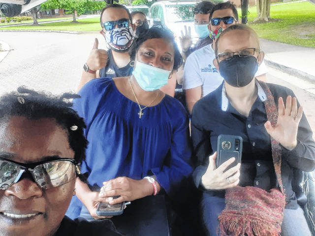 
			
				                                Students, professors, and coaches in the South Carolina in Black and White May term class at Newberry college participated in a Black history tour of the City of Newberry.
                                 Courtesy photo

			
		