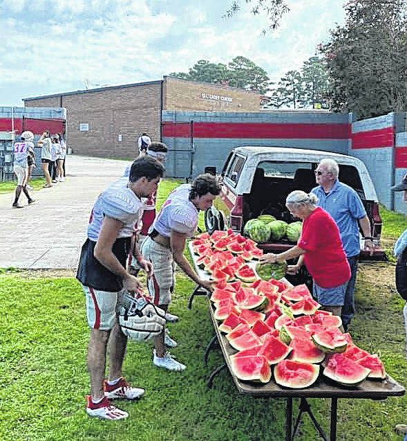<p>The Newberry County Touchdown Club cut up about 25 watermelons to give out to the Wolves.</p>
<p>Jimmie Coggins | For The Newberry Observer</p>