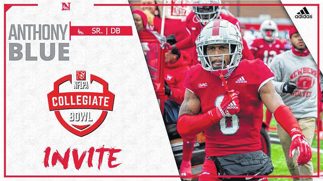 127897411_web1_2021_11_09163647876141812_26_01_418_Graphic
Anthony Blue, a 5 11, 175 pound graduate student from Dillon has been invited to the NFL Players Association Bowl, the second Newberry College football player to ever be invited.
Courtesy of Newberry Athletic Dept.