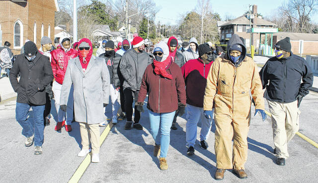 The march begins at Bethlehem Baptist Church.
Andrew Wigger | The Newberry Observer