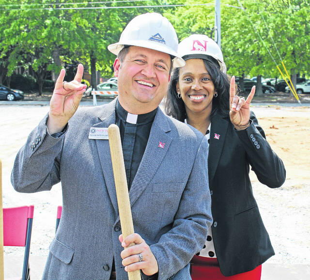 128467170_web1_IMG_5333
Rev. David Coffman (left) during the groundbreaking event of Newberry Colleges newest residence hall. He is pictured With Dean of Students, Sandra Rouse.