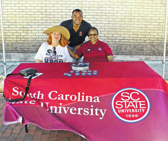 South Carolina State University, one of the vendors for the college/job fair for teenagers.
                                 Andrew Wigger | The Newberry Observer
