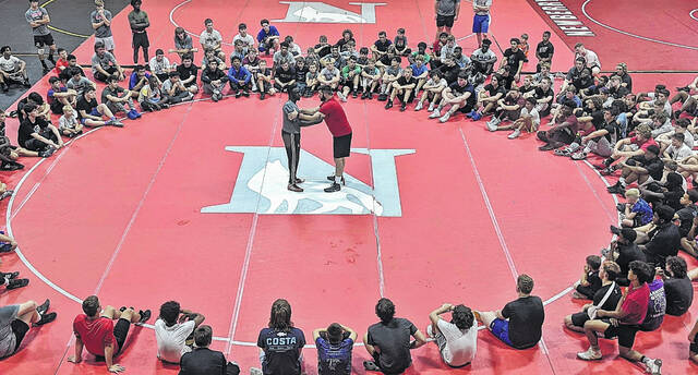 128677921_web1_Wrestling-Camp--2-
During this years wrestling camp at Newberry College, about 400 youths participated.
Courtesy of Newberry College wrestling