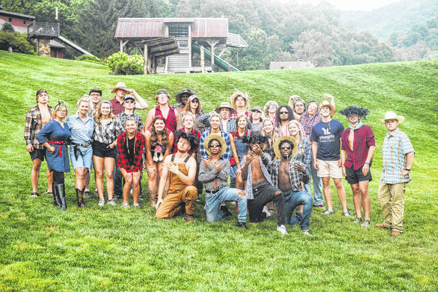 Newberry County Young Life took 28 high school to a Young Life Camp over the summer. Pictured are the campers from Newberry County dressed up for Western Night.
                                 Tori Steyne for The Newberry Observer