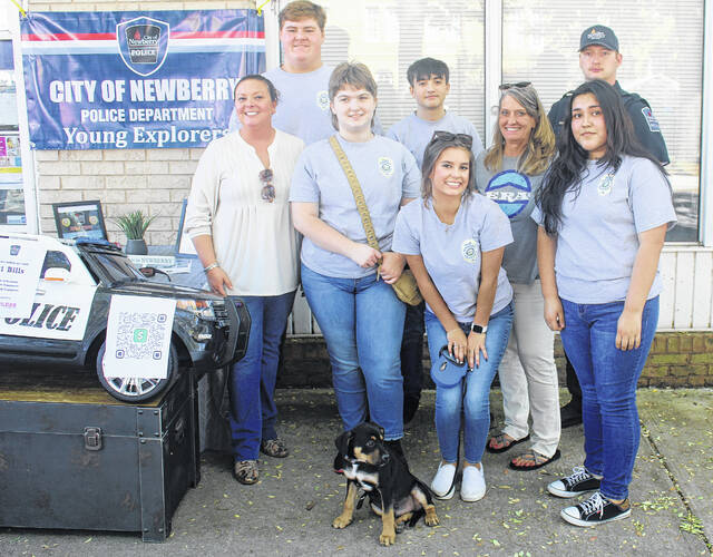 Angela Reid and Tina Graham helped raise money for the Newberry Police Department Explorer Program.
                                 Andrew Wigger | The Newberry Observer