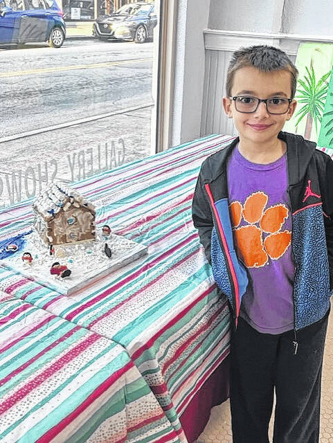 Giancarlo Mele tied for first place in the Kids Village contest with The Penquin House.
                                 Courtesy of the City of Newberry
