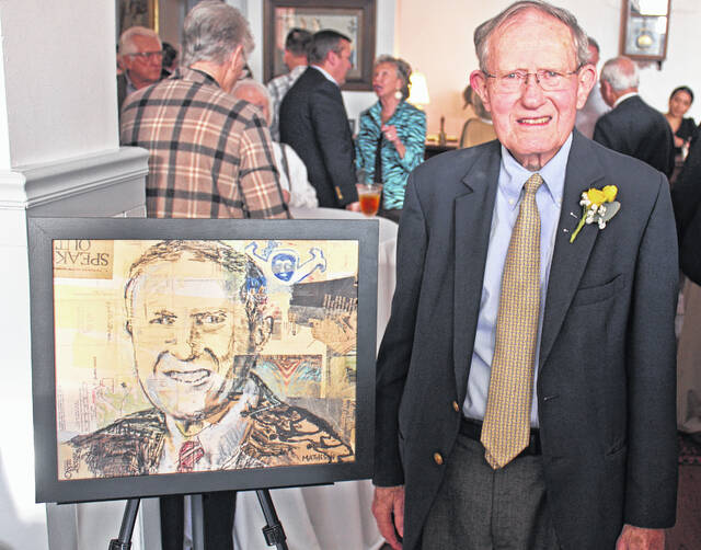129400103_web1_IMG_1252
Walton McLeod, retired State House representative, stands next to the art piece created by Robert Matheson.
Andrew Wigger | The Newberry Observer