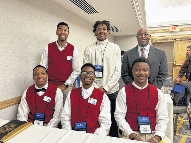 129587248_web1_IMG_0361
South Carolina Call Me MISTER cohorts at the Association of Teacher Educators annual meeting in Jacksonville, Florida, March 28, 2023. (Standing) Rashad Paige of USC Aiken, Jakobe Bush and John Lesaine; (Sitting) Melvin Archie, Jordan Walker and Terrance Williams of USC Aiken.
Courtesy of Newberry College