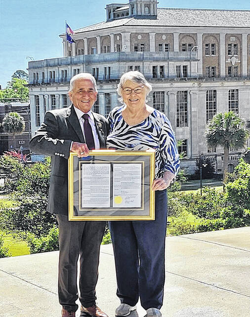 129613572_web1_thumbnail_Image-1--1-
Rep. Joe White (left) presented Charm Altman (right) with resolution of appreciation, on Thursday, May 4.
Courtesy photo