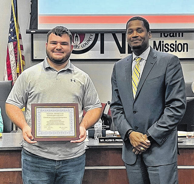 Newberry County School Board recognizes student achievement Newberry Observer