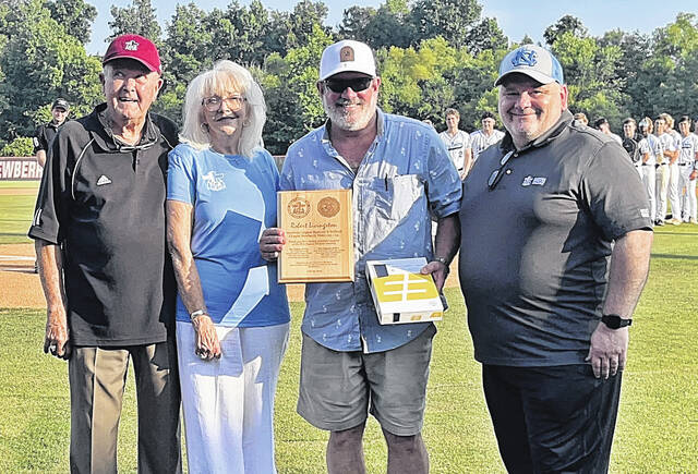 129806255_web1_thumbnail_IMG_9931
Robert and Diane Smith, with the Fellowship of Christian Athletes (FCA), presented a plaque of appreciation to Robert Livingston of the Newberry American Legion Post 24, as Administrator of Midlands FCA, Randy Rabon, looks on.
Courtesy photo