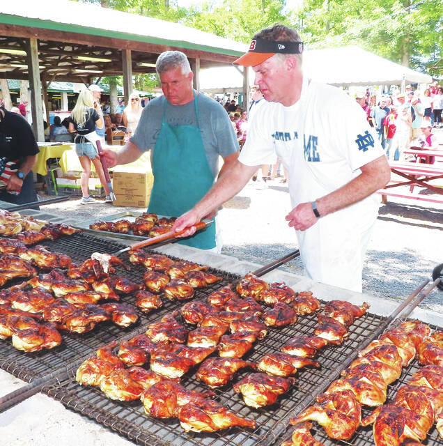 130712377_web1_grilling-the-chicken
Once food is cooked, cooks minds immediately shift to eating. But cleaning a grill immediately after each use can make it easier to remove all the debris that can gather as foods cook.
File photo