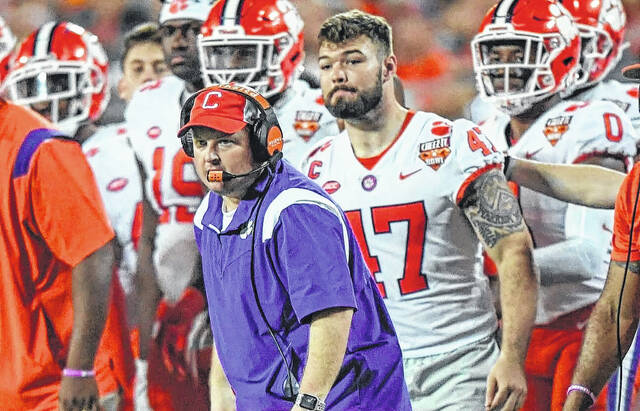 131186126_web1_IMG_3622
Clemsons defensive Coordinator Wes Goodwin on the sidelines of the Cheez-It Bowl in 2021.
Courtesy of Clemson University Athletics
