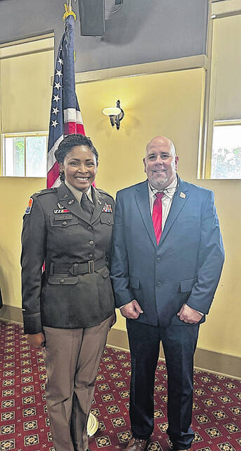 131550941_web1_J-White
Major Jacinda White, left, and Veterans Affairs Director Raleigh Hickman.
Newberry County Government