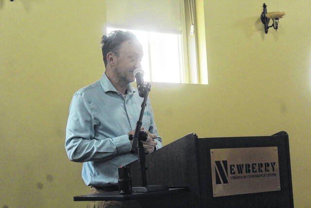 <p>Prosperity Mayor Derek Underwood, who will not be running for re-election as mayor, talked about how he hopes Prosperity will continue to grow and highlighted some of the projects that have been completed in Prosperity.</p>
<p>Kelly Duncan photos | The Newberry Observer</p>