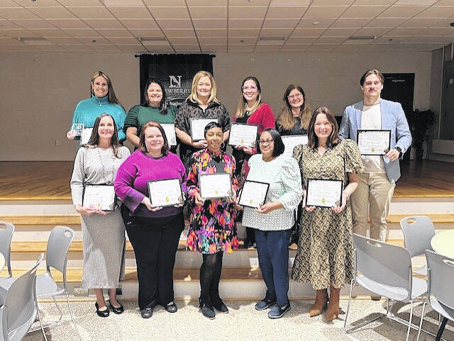 132079399_web1_Basnight-Recognition
Anita Basnight was recently recognized as the Distinguished Literacy Teacher of the Year for Newberry Middle School at the Newberry County School District Distinguished Literacy Teacher Banquet. Basnight is pictured on the first row, second from the right.
Courtesy photo