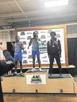 Romeo Brown wins 60m and 200m at Indoor Track Conference Championship