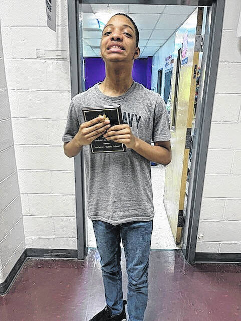 Eighth grader Tristan Brown was recognized as a February Student of the Month at Newberry Middle School.
                                 Courtesy photos