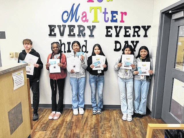 Newberry Middle School recently recognized the following students as the February i-Ready winners.
                                 Courtesy photo