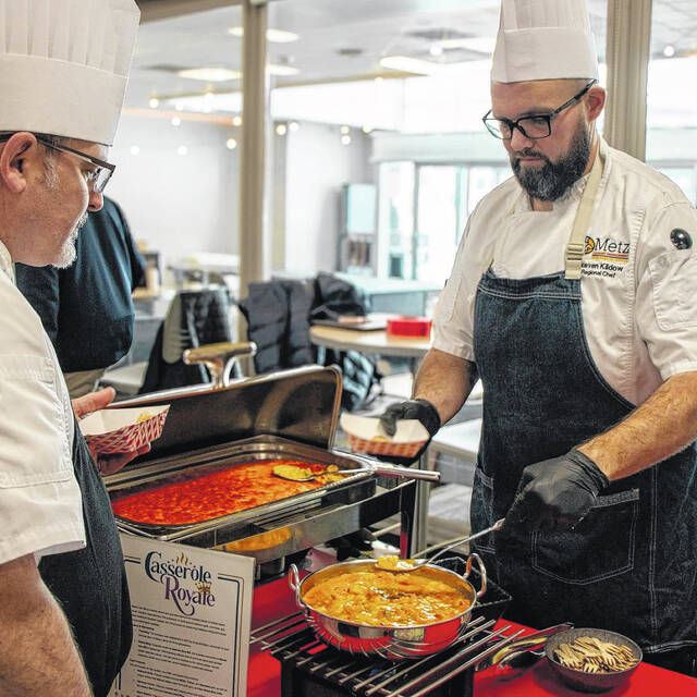 Winner Chef Steve Kildow serving up his dish!
Courtesy photos