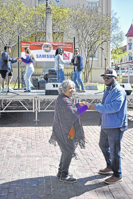 Community members had the opportunity to learn to salsa dance during this years International Festival.