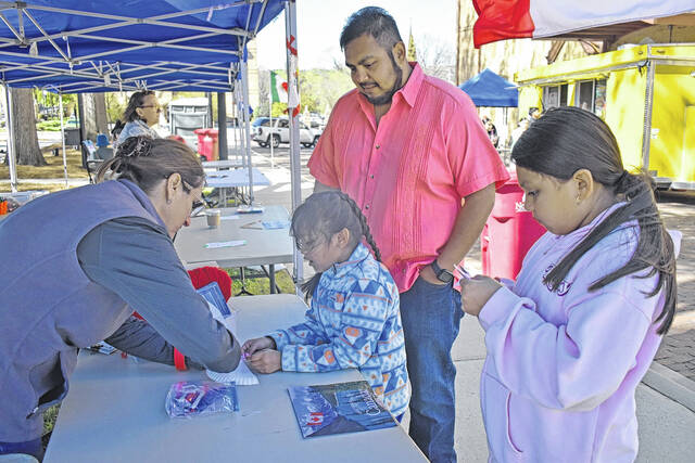 Several craft stations, hosted by the Newberry Arts Center were set up, highlighting this years spotlight countries.