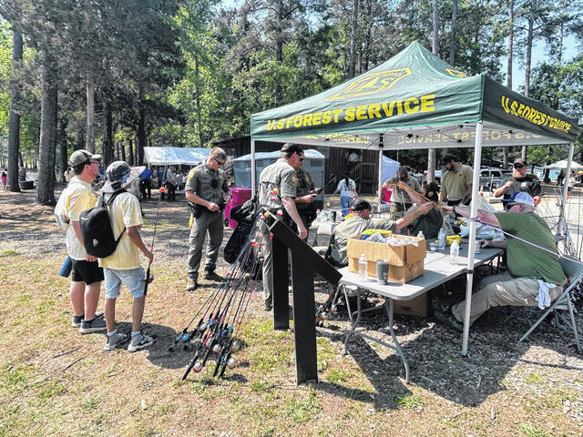 On Friday, The US Forest Service hosted its annual fishing outing for specials needs students from numerous schools in Newberry and Lexington Counties at Hidden Lake, alongside the Wild Turkey Federation and City of Newberry.
                                 Courtesy photos
