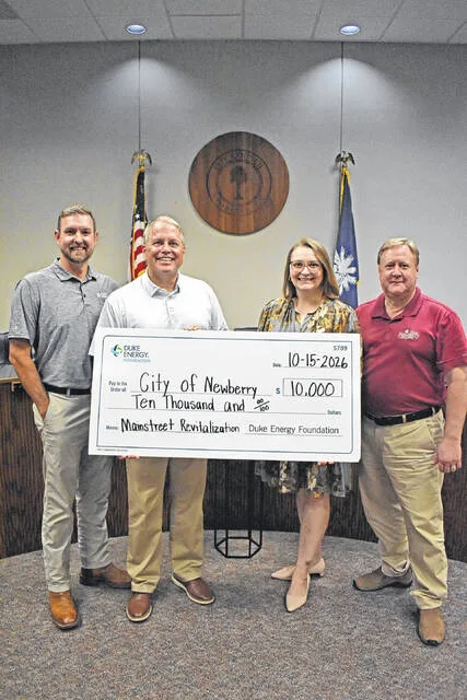 City of Newberry receives Duke Energy Foundation Grant award